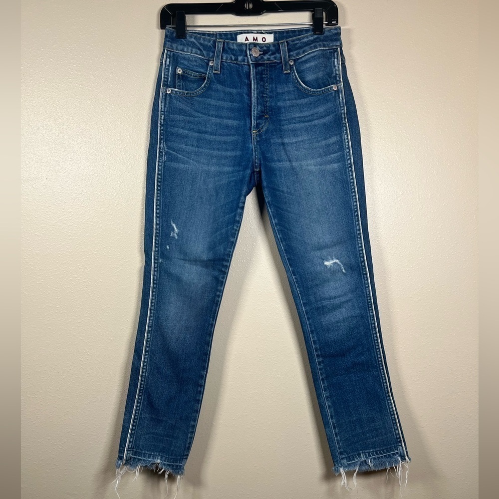 AMO Babe Old School Raw Hem Jeans Size 26